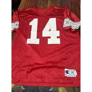 Vintage Champion The Ohio State Buckeyes #14 Jersey Size 48 Big10 Football Men's